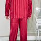 Pyjama décontracté pour homme grande taille en jacquard rayé