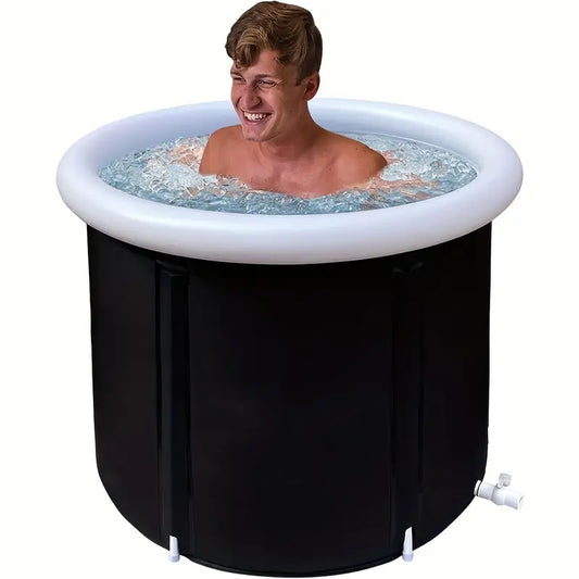 Bain Froid Portatif pour Cryothérapie Bassin d’Eau Glacée Pliable pour Récupération Musculaire