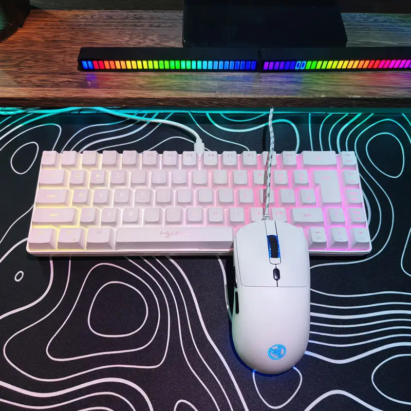 Clavier Gaming Mécanique Rétroéclairé + Souris Filaire LED – Kit Gamer Haute Performance