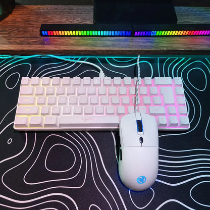 Clavier Gaming Mécanique Rétroéclairé + Souris Filaire LED – Kit Gamer Haute Performance