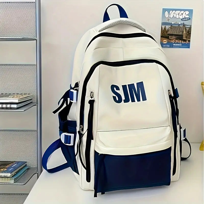Sac à dos mixte SJM – Modèle décontracté avec poches multiples et design moderne