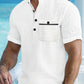 2 pièces Ensemble 100% Coton Chemise Homme Unie Légère Absorbant