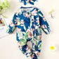 Body Bébé Fille à Fleurs Jaune avec Bandeau – Pyjama Combiné Confortable et Élégant