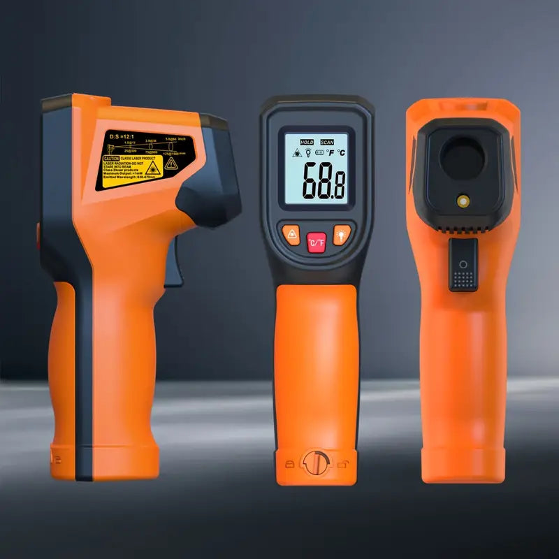 Thermomètre Infrarouge Digital - Pistolet de Mesure de Température Laser Haute Précision, Écran LCD Rétroéclairé, Plage Étendue pour Cuisine, Bricolage et Extérieur