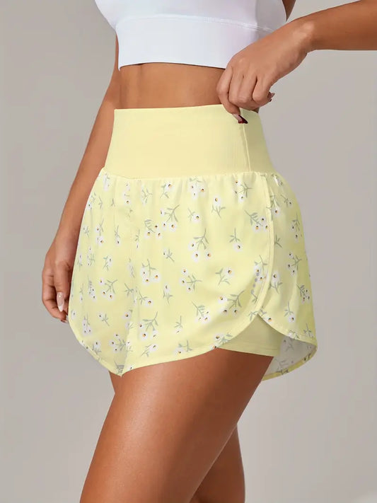 Short de sport femme taille haute – Short fitness respirant et confortable pour entraînement