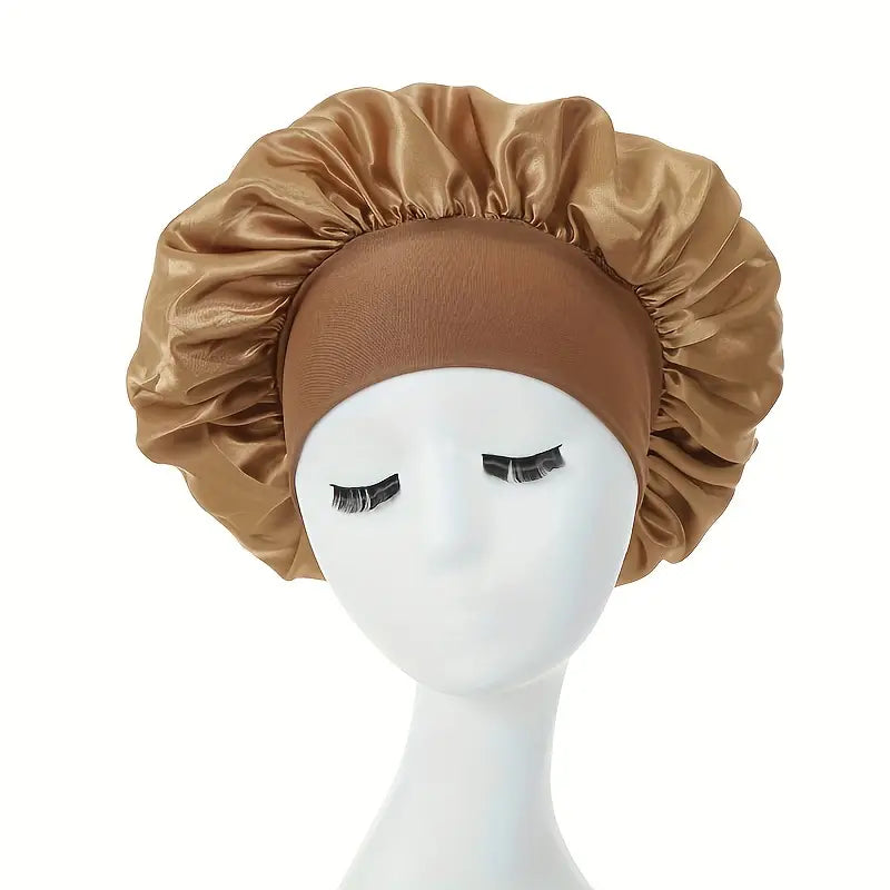 Bonnet Satin de Nuit Anti-Frisottis – Protection Cheveux Bouclés, Lisses ou Crépus – Large Bandeau Confortable – Plusieurs Coloris