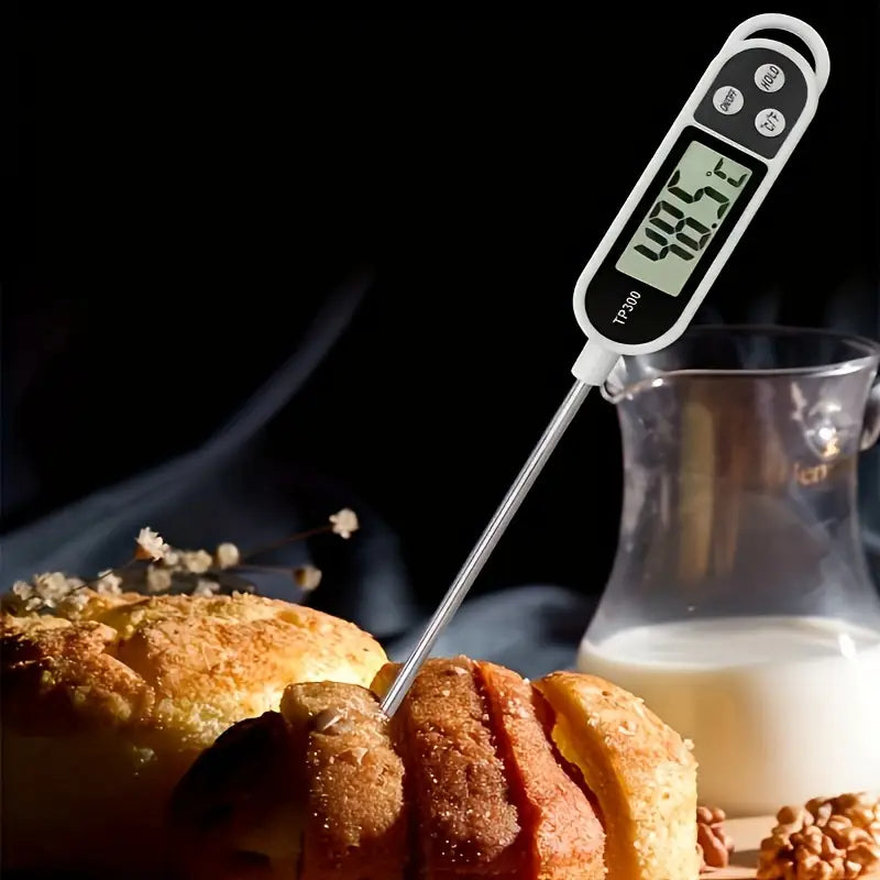 Thermomètres Digitaux de Cuisine – Sonde Longue en Acier Inoxydable, Lecture Instantanée, Idéal pour Viande, Barbecue, Four et Liquides – Thermomètres Haute Précision