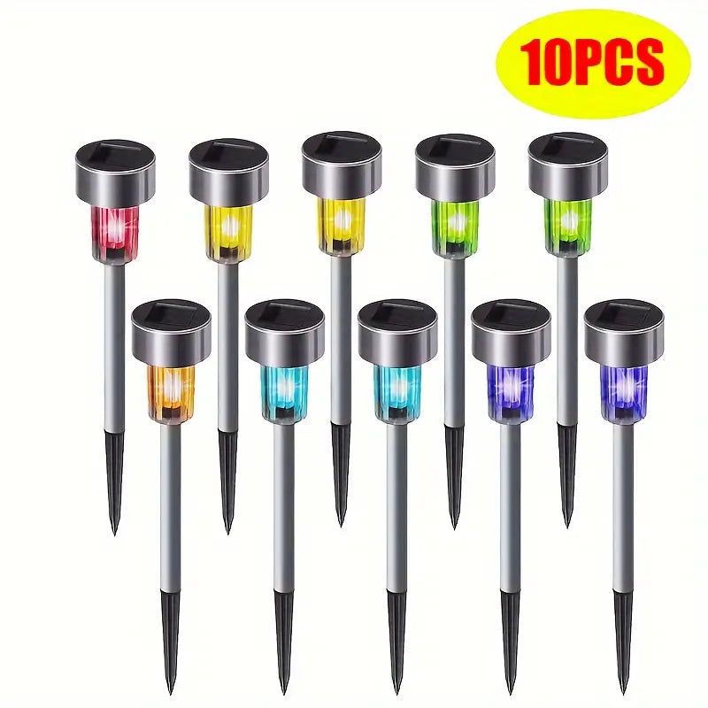 Balises Solaires LED Multicolores pour Allée et Jardin – Éclairage Extérieur Décoratif et Étanche