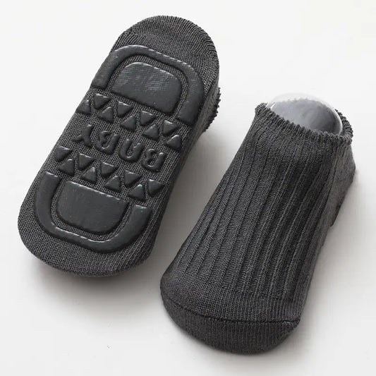 Chaussettes antidérapantes bébé – Bas confort coton respirant, unisexes et colorés pour premiers pas en sécurité
