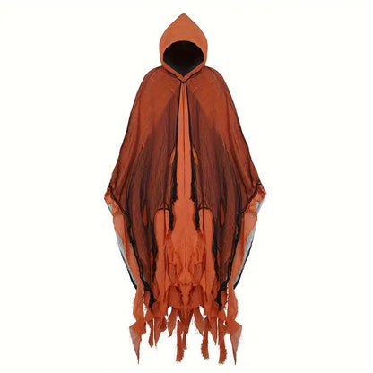 Déguisement Halloween Effrayant – Costume de Monstre Sanguinaire avec Cape Noire et Masque Réaliste