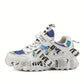 Baskets garçon – Chaussures de sport blanches à motifs graffitis noir et rouge tendance et confortables