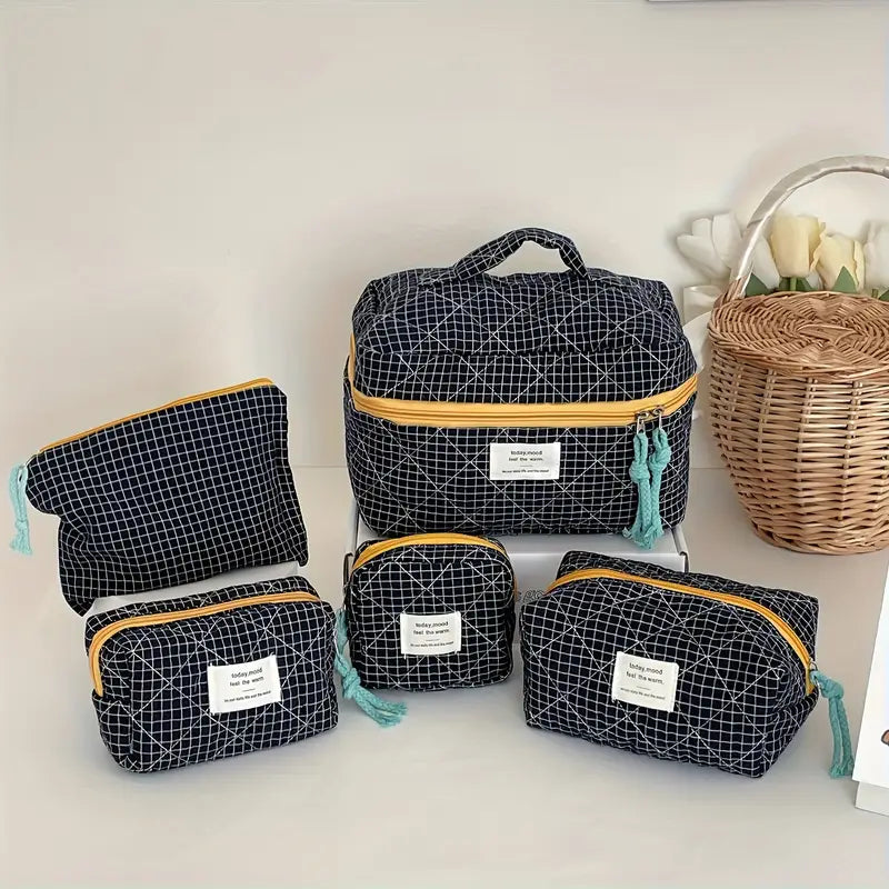 Trousse de toilette violet à motif  Set de 3 pochettes pratiques et tendance