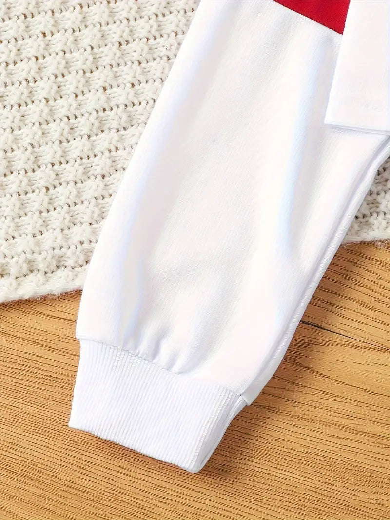 Hauts fille sport – Ensemble sweat crop top à manches longues et pantalon jogging noir et vert