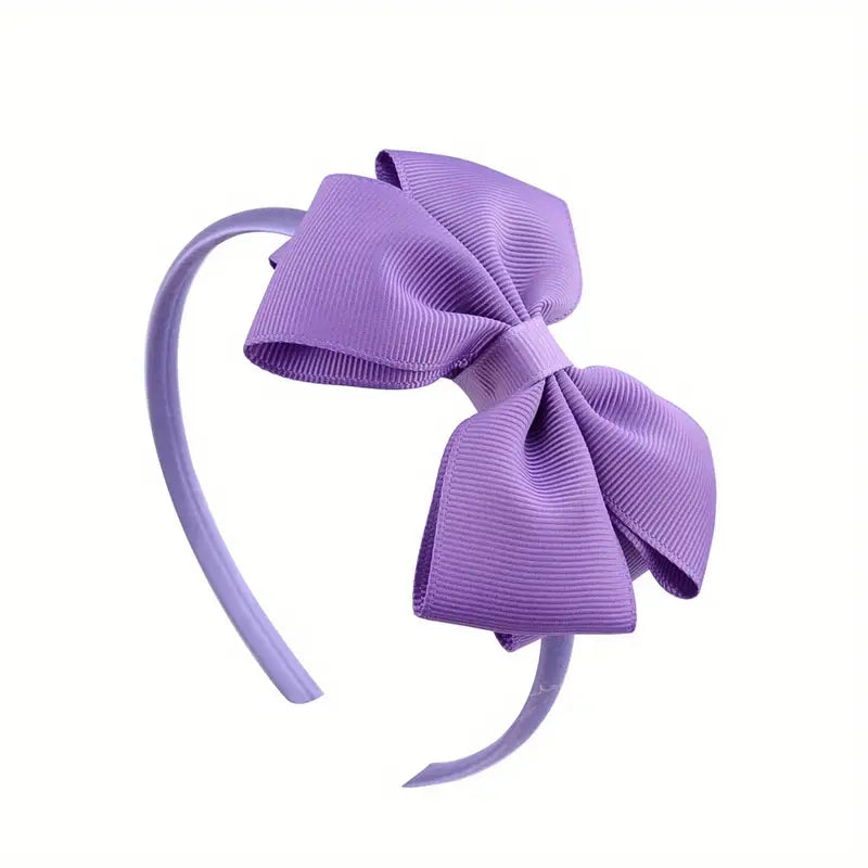 Serre-Tête Enfant avec Grand Nœud Jaune – Accessoire Cheveux Élégant et Confortable