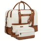 Ensemble Bagages de Voyage 3 Pièces – Sac Week-End Cabine Élégant avec Trousse de Toilette & Pochette Organisateur en Simili Cuir