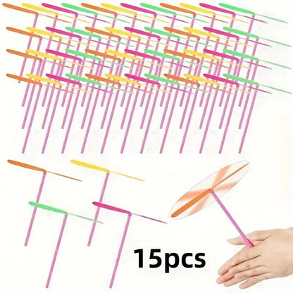 Hélicoptères volants à main colorés – Jouets fantaisie rétro pour enfants et farces amusantes