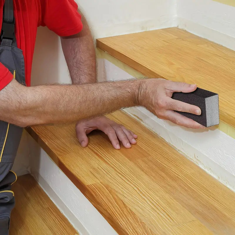 Éponge Abrasive Réutilisable – Idéale pour Ponçage Humide et Sec sur Bois, Métal et Plastique