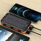Batterie Externe Solaire 20000mAh – Power Bank avec Lampe Torche LED et Boussole pour Camping et Randonnée
