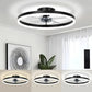 Ventilateur de Plafond LED Moderne avec Lumière Anneau et Télécommande – Silencieux, 3 Couleurs d’Éclairage