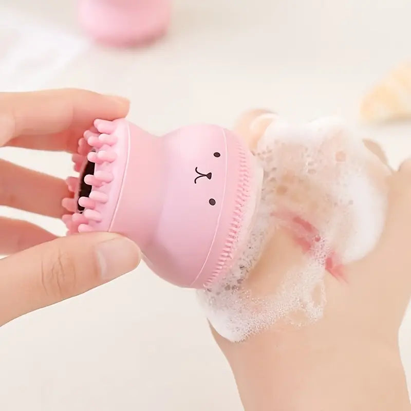Brosse Nettoyante Visage en Silicone – Design Mignon Ourson, Exfoliante & Douce pour Tous Types de Peau