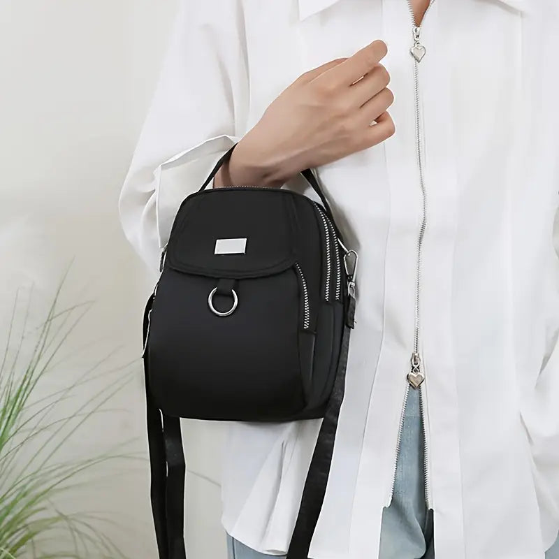 Sac Besace Femme Multipoches  Petit Sac Bandoulière Élégant et Pratique au Quotidien
