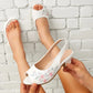 Ballerines fille blanches à talon ouvert – Chaussures élégantes avec broderie florale