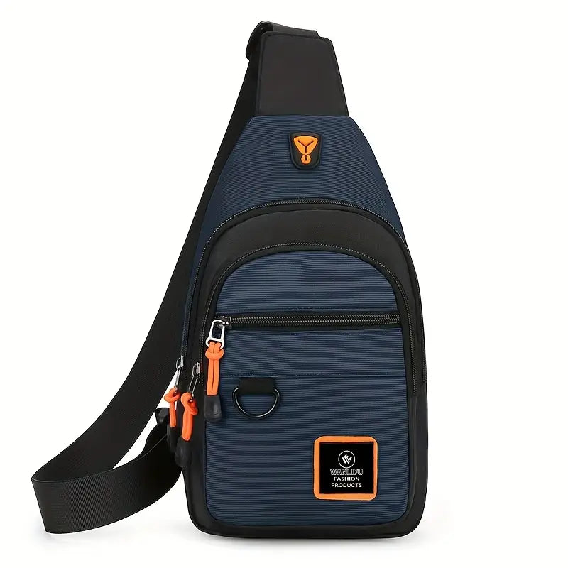 Sac bandoulière homme compact, coloris Bleu marine