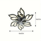 Ventilateur de Plafond LED Design Floral avec Éclairage Intégré, coloris Noir