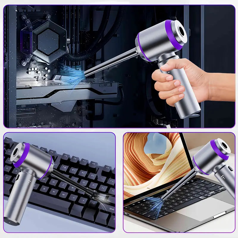 Aspirateur et souffleur 2-en-1 pour voiture – Entretien intérieur puissant avec accessoires multifonctions USB
