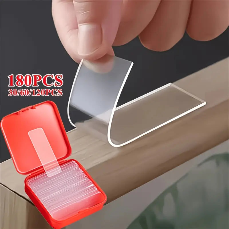 Pastilles Adhésives Transparentes Réutilisables – 60 Pièces pour Fixation Discrète et Polyvalente