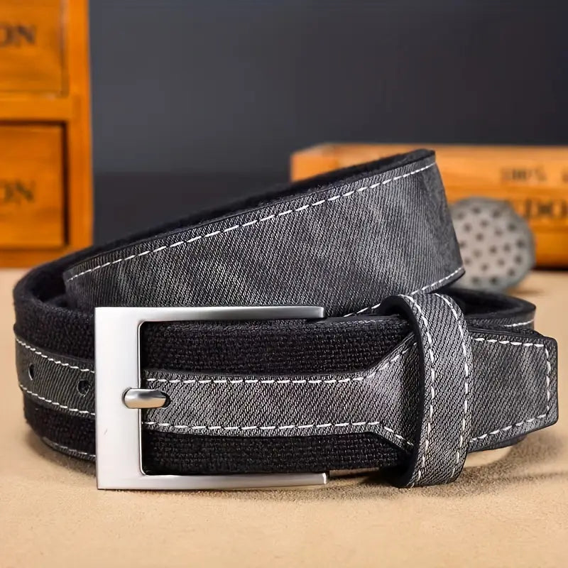 Ceinture homme en jean bleu avec boucle classique – Style décontracté et tendance