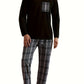 Pyjama 2 pièces grande taille pour homme à manches longues