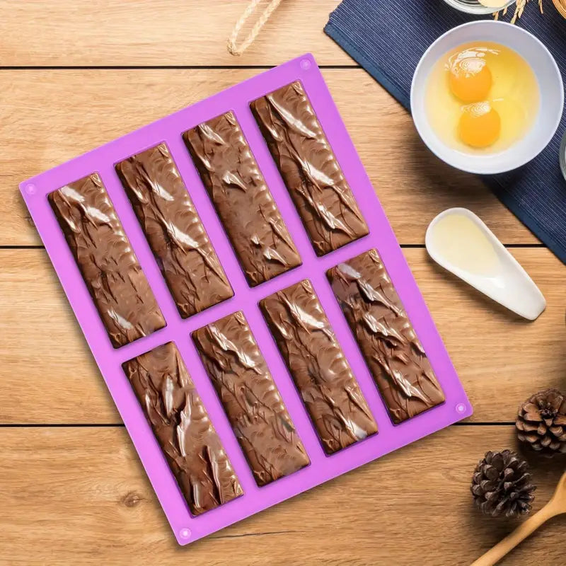 Moule en Silicone Rectangulaire pour Barres d’Alimentation – Céréales, Chocolat et Snacks Maison