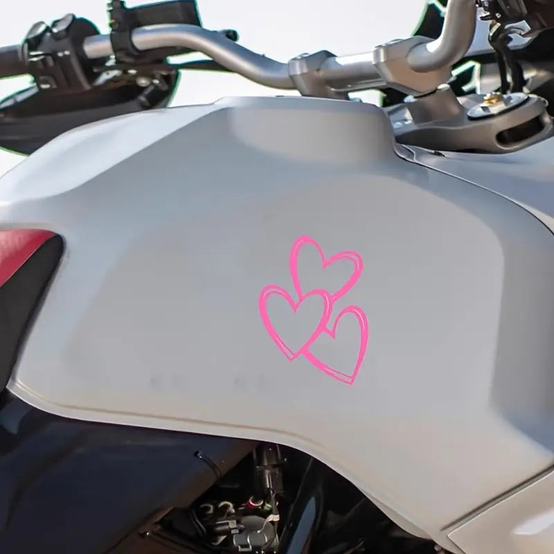Autocollant Voiture Cœurs Blancs – Sticker Décoratif Amour et Style Romantique