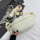 Sac banane et bandoulière femme – Tendance velours côtelé, idéal pour look décontracté, coloris Beige