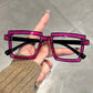 Lunettes homme rectangulaires oversize, coloris Cadre violet
