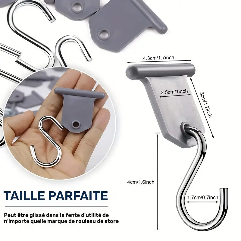 Crochets de Suspension pour Auvent de Camping-Car – Accessoires Pratiques pour Étendoir, Lampes et Ustensiles