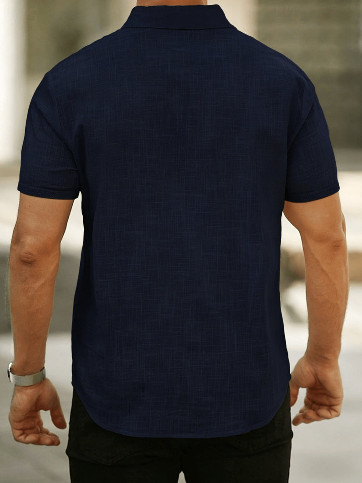 Chemise Homme à Manches Courtes de Couleur Unie