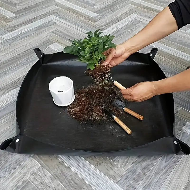 Tapis de rempotage étanche pour plantes  Bac de jardinage pliable et facile à nettoyer | Entretien des plantes