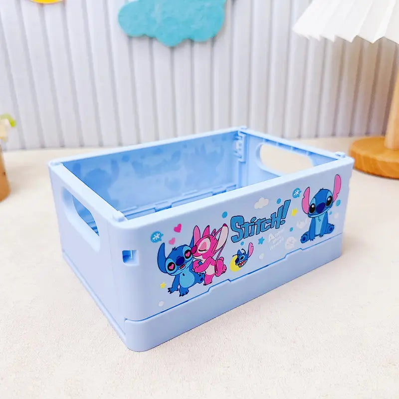 Boîte de Rangement Papeterie Bébé Motif Stitch – Organisateur Bureau Enfant pour Crayons et Accessoires