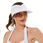Visière femme été anti-UV bleu marine