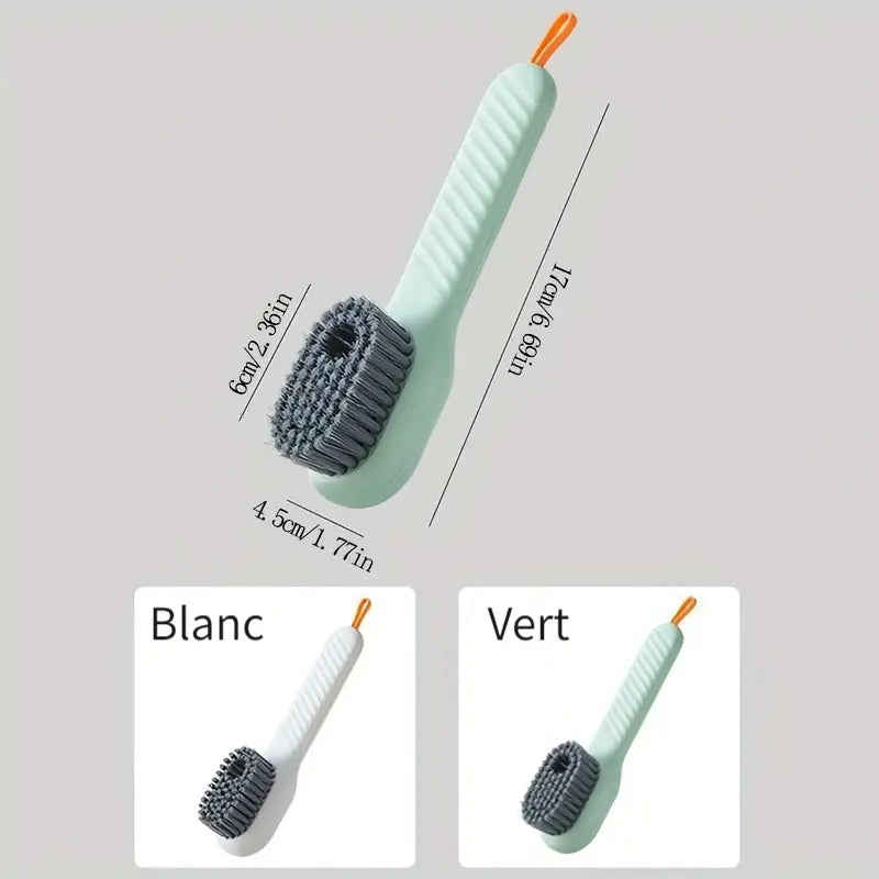Brosse de Nettoyage avec Réservoir de Savon – Outil Pratique pour Linge, Vaisselle et Surfaces