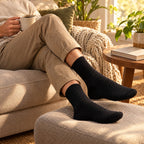Chaussettes en Bambou Mi-Hautes Sans Élastique Serrant – Lot de 8 Paires