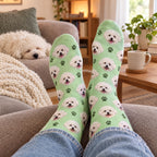Chaussettes Personnalisées avec Photo – Votre Chat, Votre Chien ou un Proche