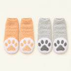 Chaussettes Pilou-Pilou Pattes de Chat – Lot de 2 Paires Chaudes