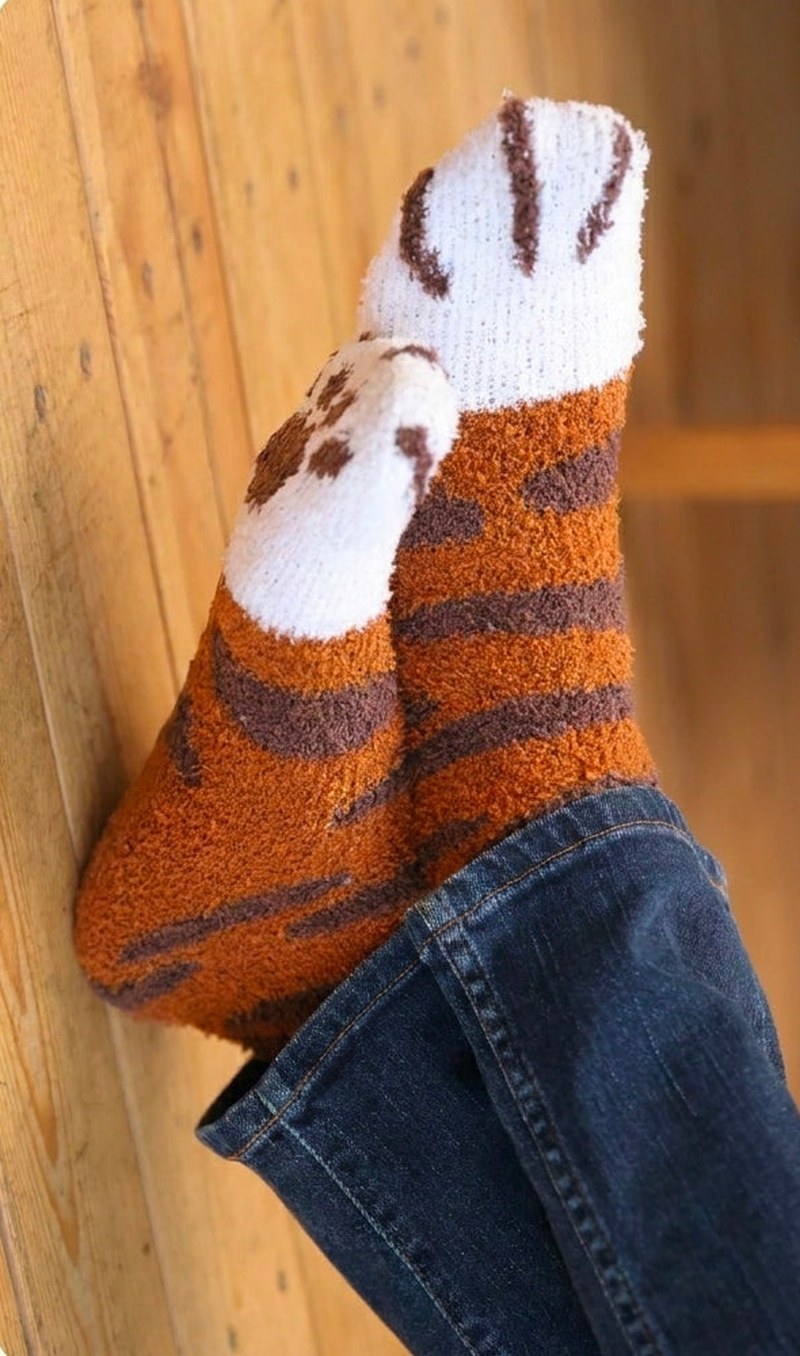 Chaussettes Pilou-Pilou Pattes de Chat – Lot de 2 Paires Chaudes