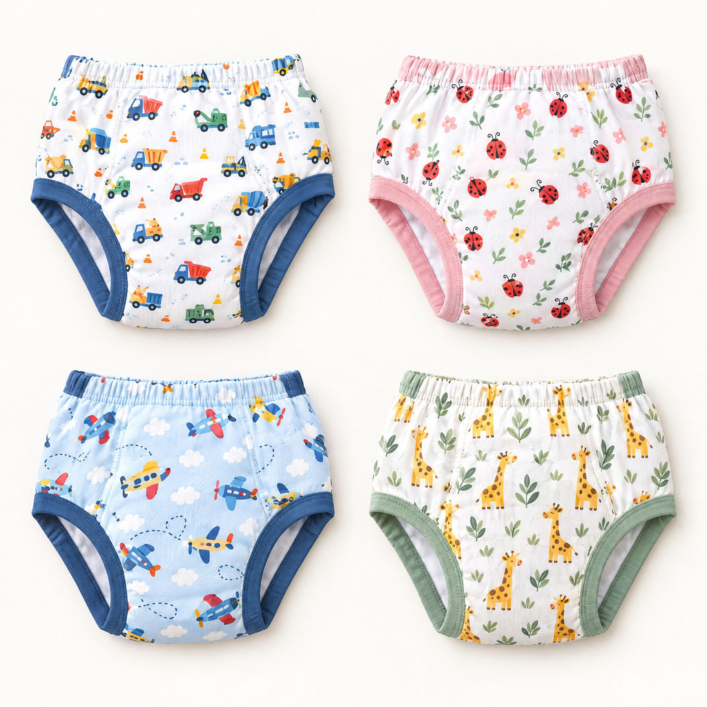 Culotte d'Apprentissage Propreté Enfant Lavable – Motifs Ludiques Tailles S à L