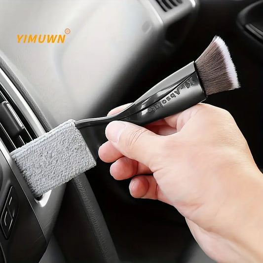 Brosse de nettoyage double face pour voiture – Entretien intérieur, tableau de bord et bouches d’aération