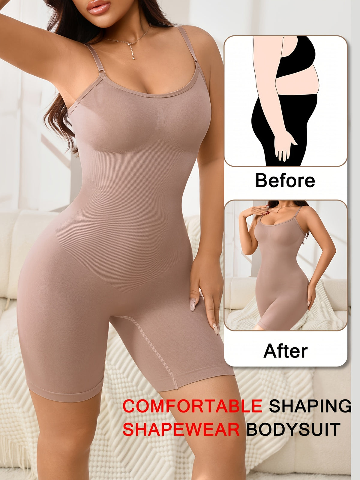 1pc Camisole Gainante Une Pièce Haute Élasticité pour Femmes