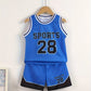 Ensemble Basketball Enfant – Maillot et Short de Sport Respirant Rouge